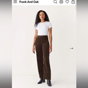 Chocolate Brown Cordory Pants Frank and Oak